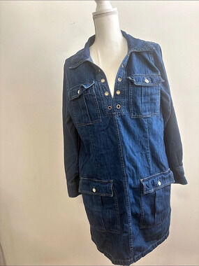 J.Crew harbor Denim dress Blue Large Like New
